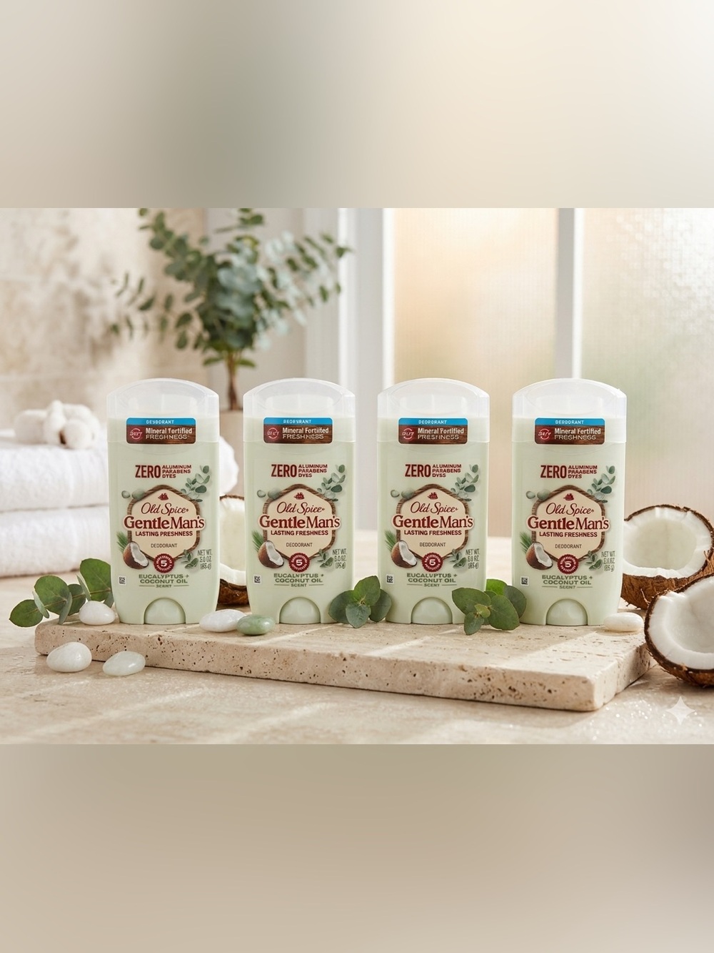 Old Spice GentleMan's Eucalyptus + Coconut Oil Deodorant Stick - Light Green